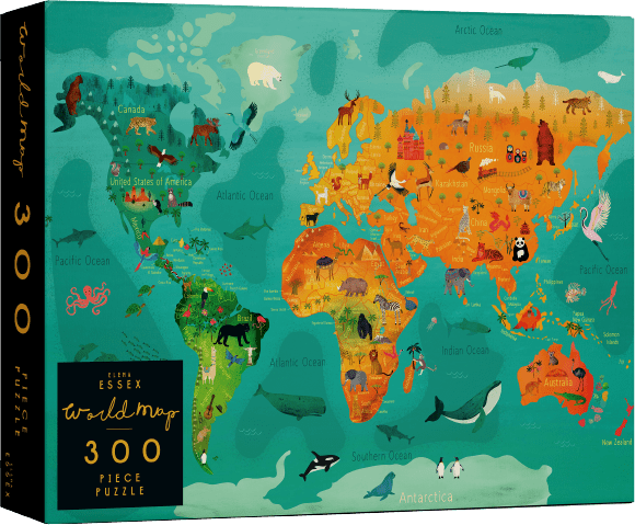 elena essex world map 300 piece jigsaw puzzles for kids