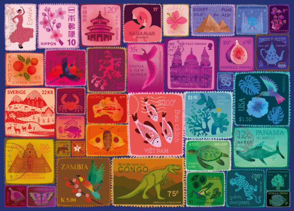 elena essex stamp collection 1000 piece jigsaw puzzle