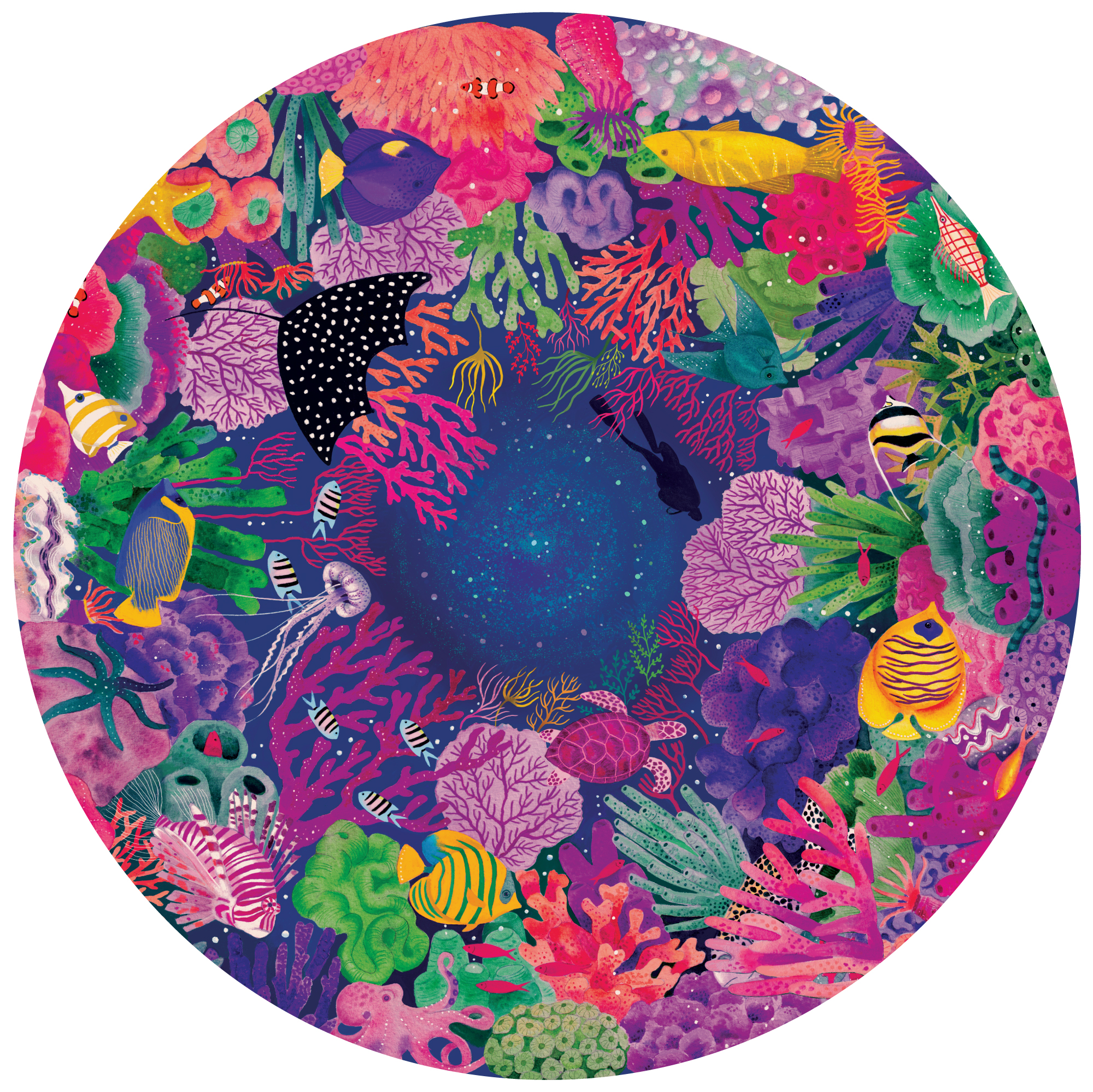 elena essex starlight scuba 1000 piece circular jigsaw puzzle