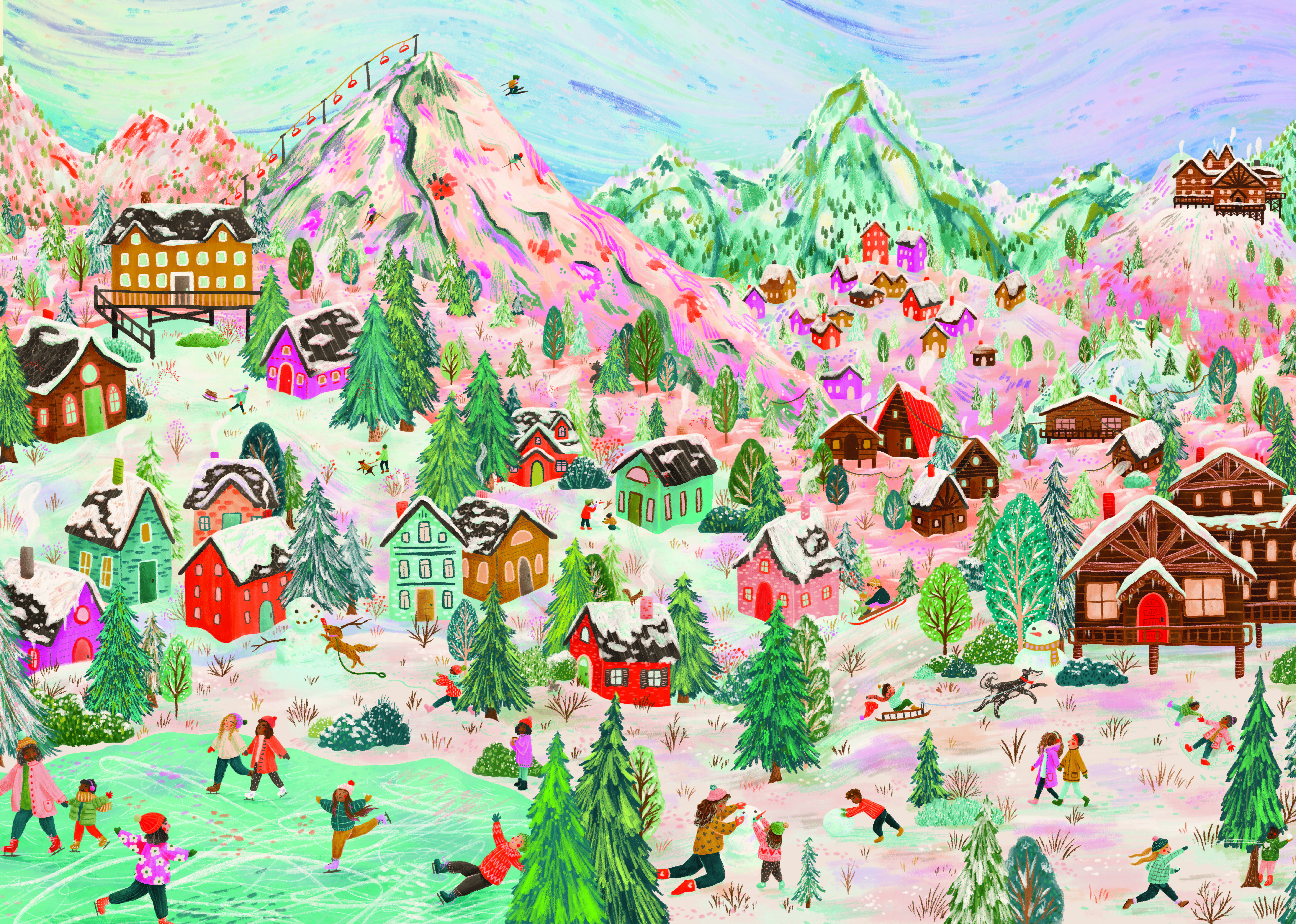 elena essex alpine holiday 1000 piece jigsaw puzzle