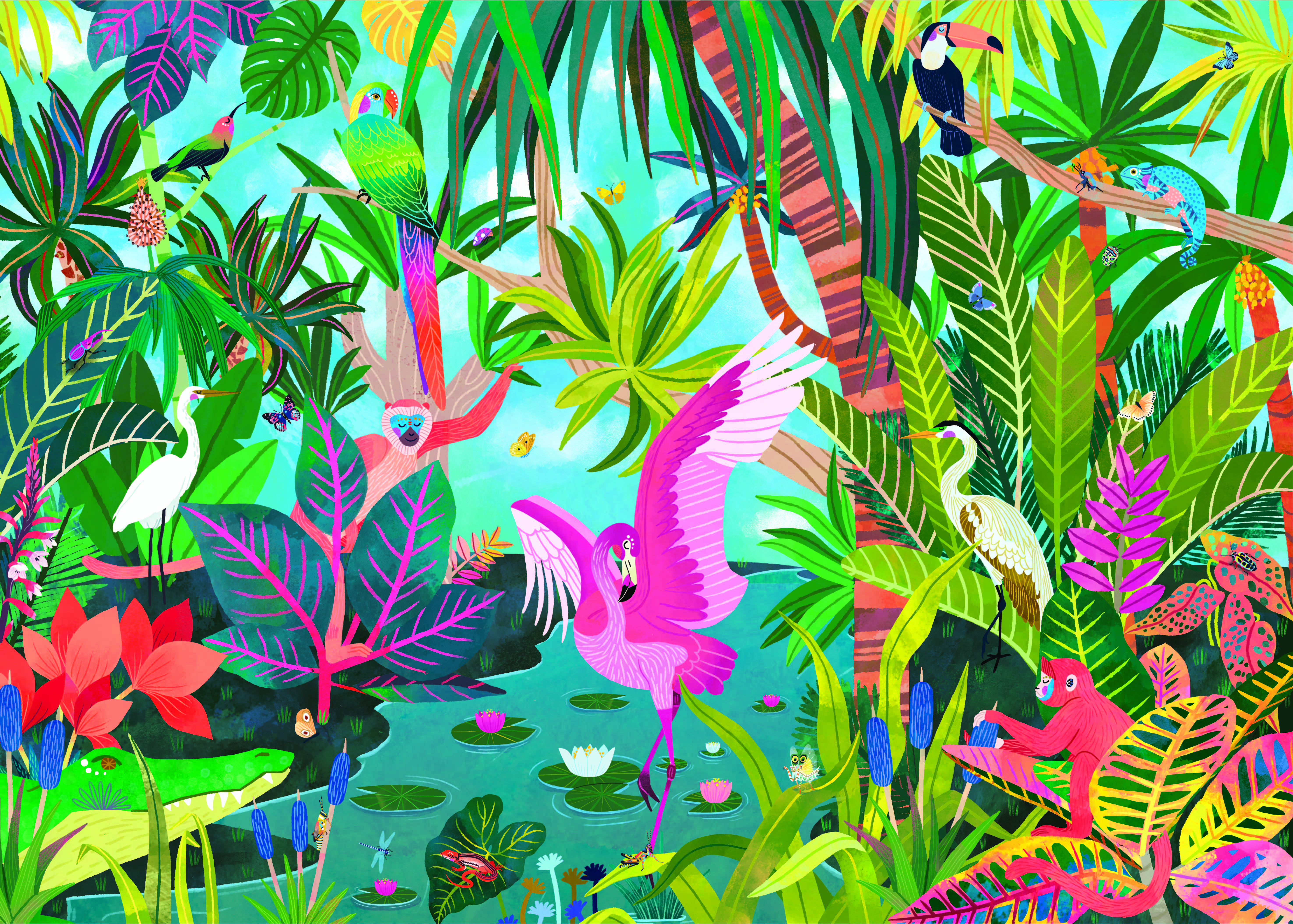 elena essex rainforest runway 1000 piece jigsaw puzzle
