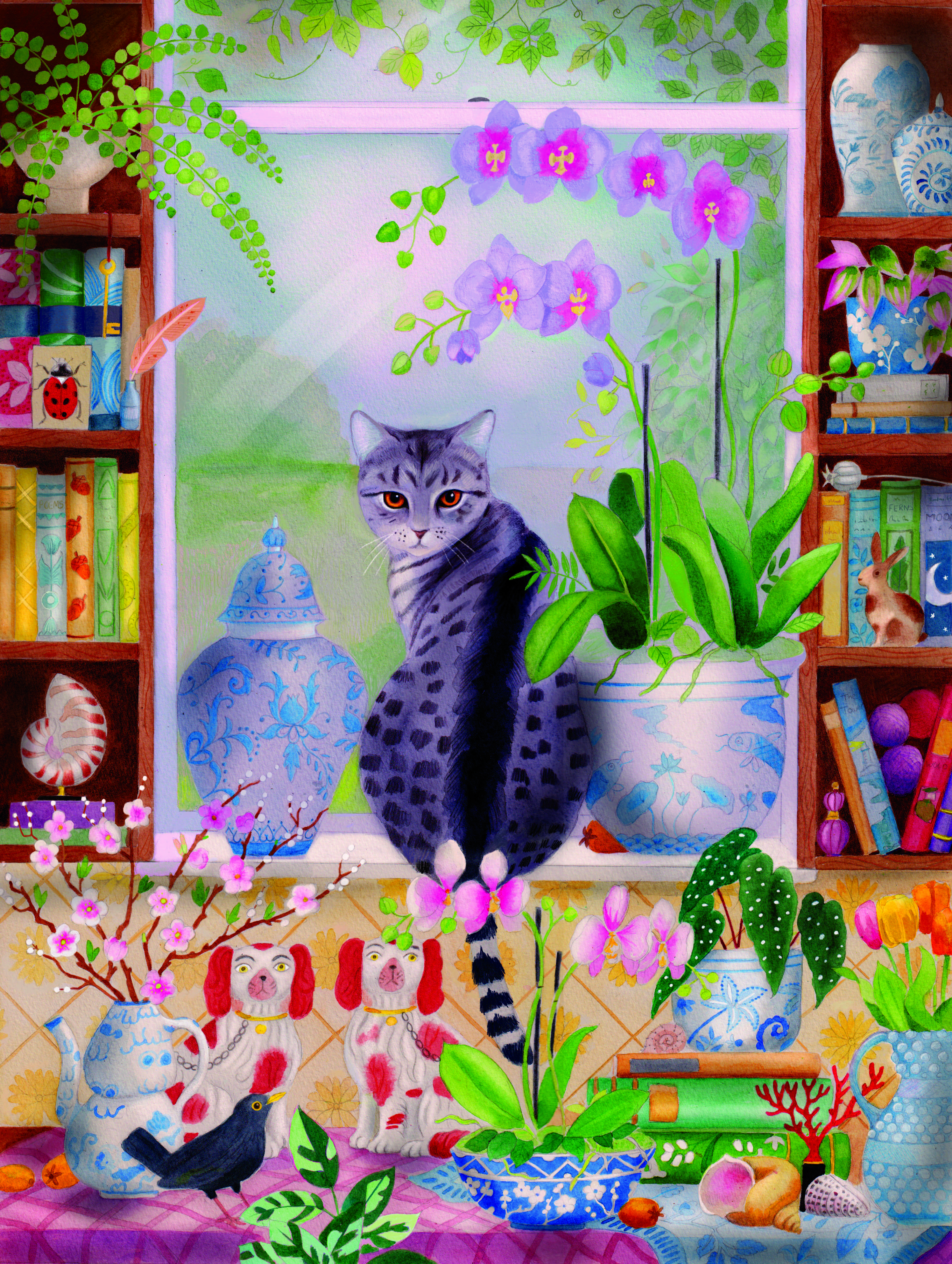 elena essex cat in the window 1000 piece jigsaw puzzle
