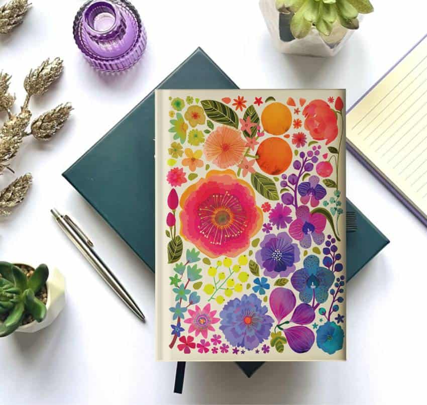 flowers on desk